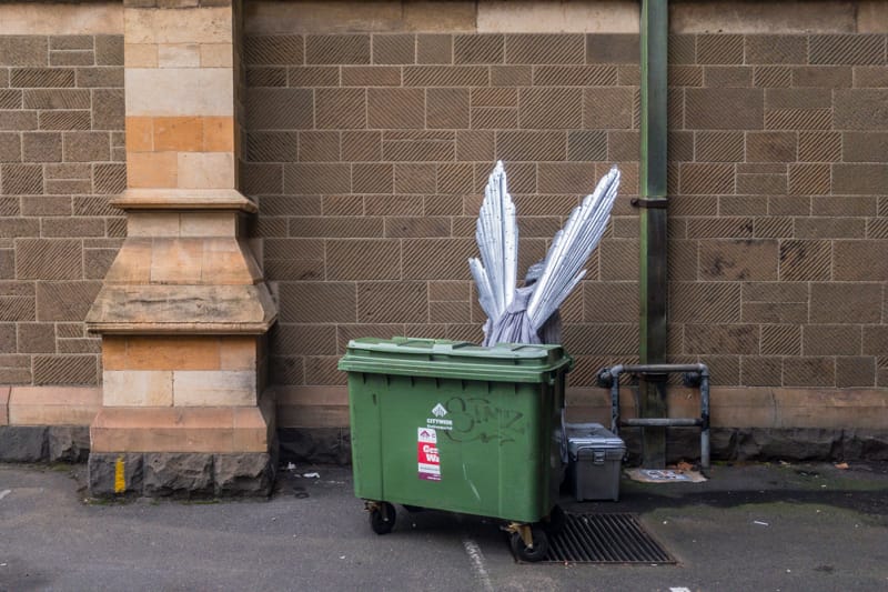 Dumpster angel, Melbourne 2018